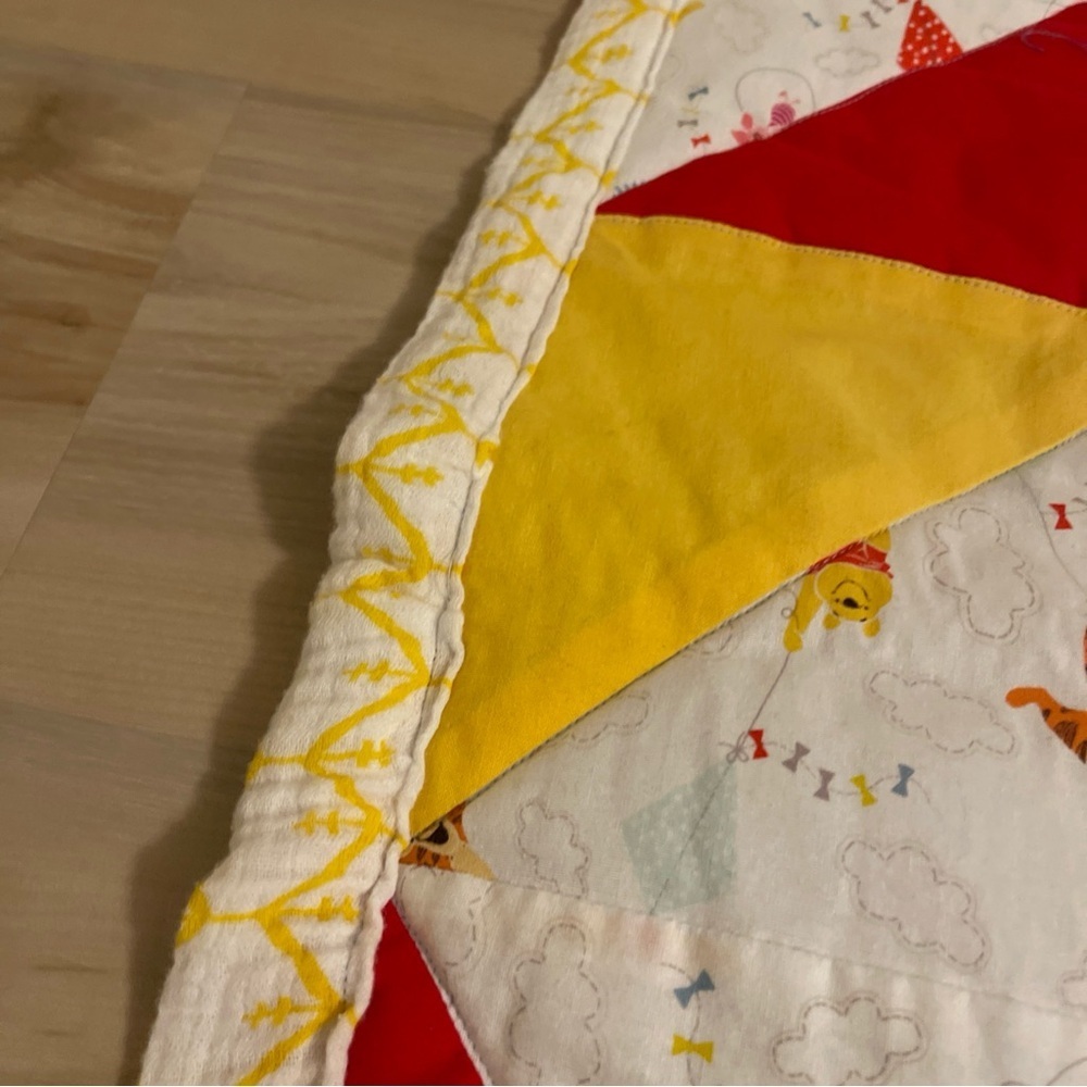 Vintage Winnie the Pooh and Tigger baby blanket, 36x20" - Picture 5 of 12